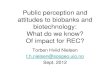 Public perception and attitudes to biobanks and ... ... Public perception and attitudes to biobanks