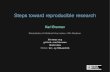 Steps toward reproducible research - UW–Madisonkbroman/presentations/repro_researc… · Steps toward reproducible research Author: Karl Broman Created Date: 4/11/2016 10:07:00