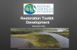 Restoration Toolkit Development · The Solution. Build a “toolkit” that would guide non -restoration professionals from concept to construction. Create something that is applicable