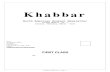 Khabbar XXXIII-1.pdfKhabbar XXXII No. 4 Page: 1 Khabbar North American Konkani Newsletter Volume XXXIII No. 1 January, February, March - 2010 From: The Honorary Editor, "Khabbar" P.