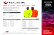 75 5045 SITE SAFETY LONG SLEEVE SHIRT - Majestic Glove75-5045 75-5046 Premium yellow or orange birdseye mesh long sleeve t-shirt Outstanding wicking ability helps you stay cool on