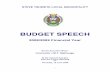 BUDGET SPEECH - STLM · 1 STEVE TSHWETE LOCAL MUNICIPALITY BUDGET SPEECH 2008/2009 Financial Year By the Executive Mayor Councillor I.M.T. Mahlangu