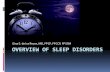 Gina S. de los Reyes, MD, FPCP, FPCCP, FPSSM OVERVIEW OF ... Sessions/T… · Overview of Sleep Disorders Sleep related breathing disorders ex .Obstructive sleep apnea Sleep Related