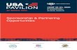 Sponsorship & Partnering Opportunities · • VIP seats and invitations for company executives/ guests at all USA Pavilion related events • Prominent logo appearance in all press