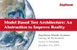 Model Based Test Architecture: An Abstraction to Improve …...Abstraction to Improve Reality Raytheon Missile Systems George M Hollenbeck Javier O Villafañe October 3-6, 2016 Introduction