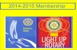 2014-2015 Membership Pre-Pets · 2014-2015 Membership. Membership Development and Retention is Everyone’s Business CLUB MEMBERS - Location - Food - Speakers - Projects Foundation