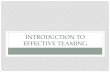 Introduction to Effective Teaming - Wyoming Instructional …...RTI/MTSS Teams All of the following conditions are met: (1) the RTI team is representative of all key stakeholders;