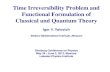 Time Irreversibility Problem and Functional Formulation of ... · Classical and Quantum Theory Igor V. Volovich Steklov Mathematical Institute, Moscow ... Mathematical foundations