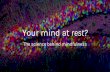 Your mind at rest?...Have you ever felt that is impossible to put your mind to rest? Have you found yourself immersed in mind wandering and completely forgotten what you were doing?
