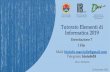 Tutorato Elementi di Informatica 2019 - people.unica.it · 2019. 11. 28. · Tutorato Elementi di Informatica 2019 Università degli Studi di Cagliari Pattern Recognition & Application