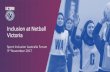 Inclusion at Netball Victoria · World Championships, Commonwealth Games, International Series Super Suncorp Netball League Australian Netball League (ANL) World Youth Cup, 21/U International