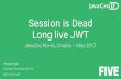Session is Dead Long live JWT · JWT •Authentication •On the Server •Create Token •DO NOT store Token •Response ... java-jwt , etc. FAQ #2 Who can read JWTs? Anyone who