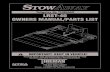STOW AWAY - Thieman Tailgates · 2019. 11. 20. · STOW AWAY LRST-40 OWNERS MANUAL/PARTS LIST! IMPORTANT! KEEP IN VEHICLE! PlEaSE REad and undERStand thE COntEntS OF thiS manual bEFORE