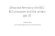 Attractive fermions: the BEC- BCS crossover and the unitary ......Upper-branch vs lower branch physics • For a mean-field BEC: 𝜇𝜇= 𝑔𝑔𝑔𝑔⇒attractive for g