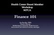 Health Center Board Member Workshop MPCA · Income Statement Year to Date Actual Budget Prior Year Gross Patient Service Revenue $1,963,791 $1,898,385 $1,613,452 Provision for Adjustments