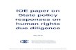 IOE paper on State policy responses on human rights due ... · The International Organisation of Employers (IOE) is the largest private sector network in the world, representing different