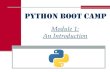 Python Boot Camp - Dr. Jonathan Cazalas...Dr Jonathan Cazalas