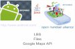 LBS Files Google Maps API - the-eye.eu · GPS • Tänkt som ett militärt system från början, störnings signal borta 2000 • Första satelliten skickades upp 1978 • 1994 hade