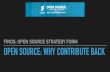 FINOS: OPEN SOURCE STRATEGY FORM OPEN SOURCE: WHY ... 2019/2019 Slides/Why Cont… · open source: why contribute back finos: open source strategy form. @jimjag consumption contributionvs