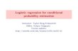 Logistic regression for conditional probability estimationcseweb.ucsd.edu/classes/wi19/cse151-b/Logistic_regression.pdf · A linear model for conditional probability estimation Classify