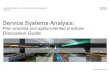 Plan-oriented and agility-oriented practices Discussion Guide€¦ · Service Systems Analysis A. Analysis Approach B. Frameworks Service Systems Methods: Open Unified Process C.