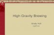 High Gravity Brewing - Craft Brewers Conference€¦ · • ABV, density, and CO2 addition • BBT sizing. Advantages • Reduced equipment costs • Reduced operating costs • Reduced