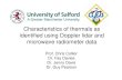 Characteristics of thermals as identified using Doppler ...€¦ · Characteristics of thermals as identified using Doppler lidar and microwave radiometer data Prof. Chris Collier