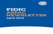 FIDIC Newsletter-April 2015.pdf · Indonesia. The Module consist of: Introduction to FIDIC/FIDIC Overview, Reading and Understanding FIDIC D&B, Design and D&B, Procurement of D&B,