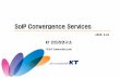 SoIP Convergence Services · TPS/QPS 등결합상품제공기회 역무통합으로FMC 서비스제공 ... • 안내방송송출, DTMF수집, Call Mixing, Transcoding등의기능제공