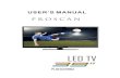 USER S MANUAL€¦ · User manual x1 Warranty card x1 Power cable x1 Remote control x1 Battery (pair, AAA) x1 Accessories list for this TV set: x x x x x. Warning This symbol is intended