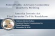 Patent Public Advisory Committee Quarterly Meeting America Invents Act First Inventor To File Roadshow - United States Patent and Trademark Office · 2014/11/20  · November 20,