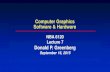 Computer Graphics Software & Hardware · 9/15/2015  · Computer Graphics Software & Hardware NBA 6120 Lecture 7 Donald P. Greenberg September 16, 2015