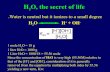 H2O, the secret of lifefac.ksu.edu.sa/sites/default/files/buffers.pdf · H2O, the secret of life.Water is neutral but it ionizes to a small degree H2O H+ + OH- 1 mole H2O = 18 g 1