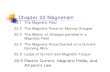 Chapter 22 Magnetism - Physics & Astronomy · 2004. 1. 26. · Chapter 22 Magnetism 22.1 The Magnetic Field 22.2 The Magnetic Force on Moving Charges 22.3 The Motion of Charged particles