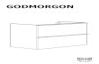 GODMORGON - IKEA€¦ · Ten mebel musi zostać przytwierdzony do ściany przy pomocy uchwytu dołączonego do zestawu. Ściany wykonane z różnych materiałów wymagają różnych