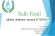 Sahi Fasal - nwm.gov.innwm.gov.in/sites/default/files/SahiFasal_PPT-Rourkee.pdf · Use better agriculture/ industrial practices that reduce water use Appropriate Pricing of water