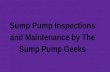Sump Pump Inspections and Maintenance by The Sump Pump Geeks