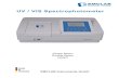 UV / VIS Spectrophotometer...UV/VIS Spectrophotometer EMC-3 series Scope of delivery: Spectrophotometer EMC-3 series, power cable, dust cover, 4 x glass & 2 x quartz glass cells 10