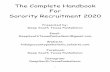 The Complete Handbook For Sorority Recruitment 2020hidalgocountypanhellenic.yolasite.com/resources/Recruitment Packe… · Pi Beta Phi . 817-689-1789 . KatieBHoffman@gmail.com. Texas
