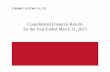Consolidated Financial Results for the Year Ended March 31 ... · © 2013 CYBERNET SYSTEMS CO.,LTD. All Rights Reserved. 3 FY2012 CYBERNET Group Consolidated companies – CYBERNET