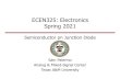 ECEN325: Electronics Spring 2020ece.tamu.edu/~spalermo/ecen325/semiconductor_diode.pdfS [Sedra/Smith] Reverse Breakdown 9 • For large negative voltages, the previous exponential