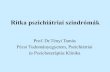 Ritka pszichiátriai szindrómákpsychiatry.pote.hu/tavoktatas/TT_004.pdf · •Ganser szindróma (melléválaszolás, érzékcsalódások, fluktuáló tudatborulás, konverziós