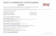 Off-Campus Housing List campus... · Accommodates: 1-2 Rent: $525/month + utilities for 1 or 2 students Householder: Quintet Development Phone: 814-316-5458 Address: 94B Greenville