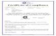 Certificate of Compliance...Photovoltaic Modules with maximum system voltage of 600V dc or 1000 V dc, Model Series CS6P-XXXM-SD, CS6K-XXXMS-SD, and CS6K-XXXM-SD where 'XXX' is the