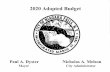 2020 Adopted Budget - Niagara Fallsniagarafallsusa.org/download/Administration/city...DSAV LLC-America's Best Walnut Ave Housing Brightsfields Corp. HH 310 LLC (Hamister) Niagara Center