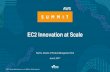 EC2 Innovation at Scale · 分析、nosqlデータベースに最適 I2 に比べて、 IOPS が 9 倍、ストレージが 2.3 倍、メモリが 2 倍、 vCPU が 2 倍！ EC2 インスタンスイノベーション：バースタブルインスタンス