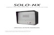 Solo - Qutronics · 2019. 3. 19. · SOLO-NX INSTALLATION MANUAL Page 5 4 START UP VERY IMPORTANT USE A MICRO SIM CARD (micro-SIM, see the picture ) WITH MEMORY FOR UP TO 250 CONTACTS!