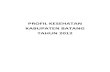 PROFIL KESEHATAN KABUPATEN BATANG TAHUN 2012pusdatin.kemkes.go.id/resources/download/profil/PROFIL... · 2016. 5. 25. · Berdasarkan laporan dari puskesmas dan rumah sakit, angka