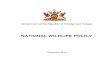 NATIONAL WILDLIFE POLICY - Trinidad and Tobago …...Implementation of these policy frameworks for wildlife management is effected primarily through the Conservation of Wildlife Act