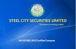 STEEL CITY SECURITIES LIMITED - NSE India · 2020. 9. 18. · • Appointed as a TINFC of NSDL e-Governance. Provider) for Digital Signatures • Crossed milestoneof 8000+ TINcenters